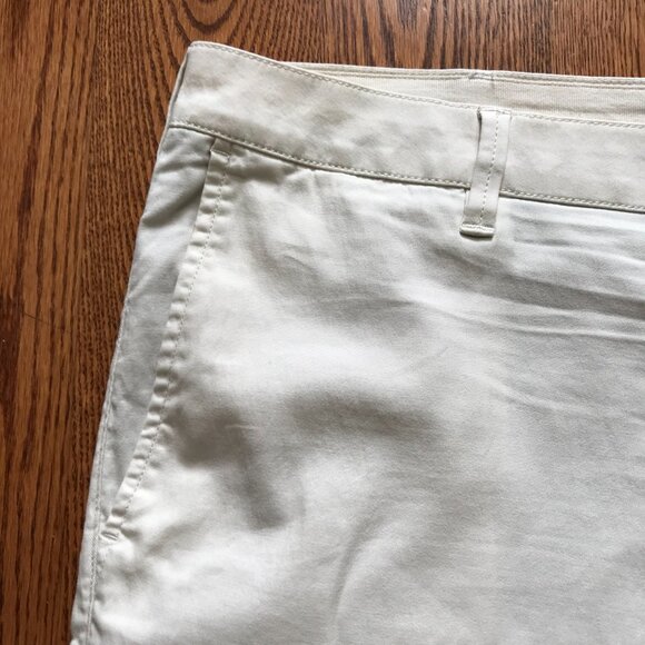 Faherty All Day Bermuda Shorts Mens 38 Stone White Organic Cotton 9" Inseam - Picture 5 of 12